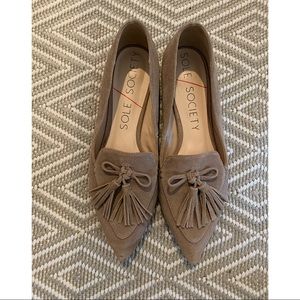 Sole society Hadlee Suede Loafer - Taupe SZ 8